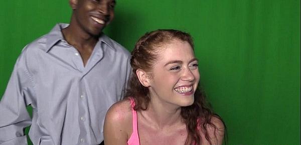  Redhead Teen Alice Green Interracial Creampie